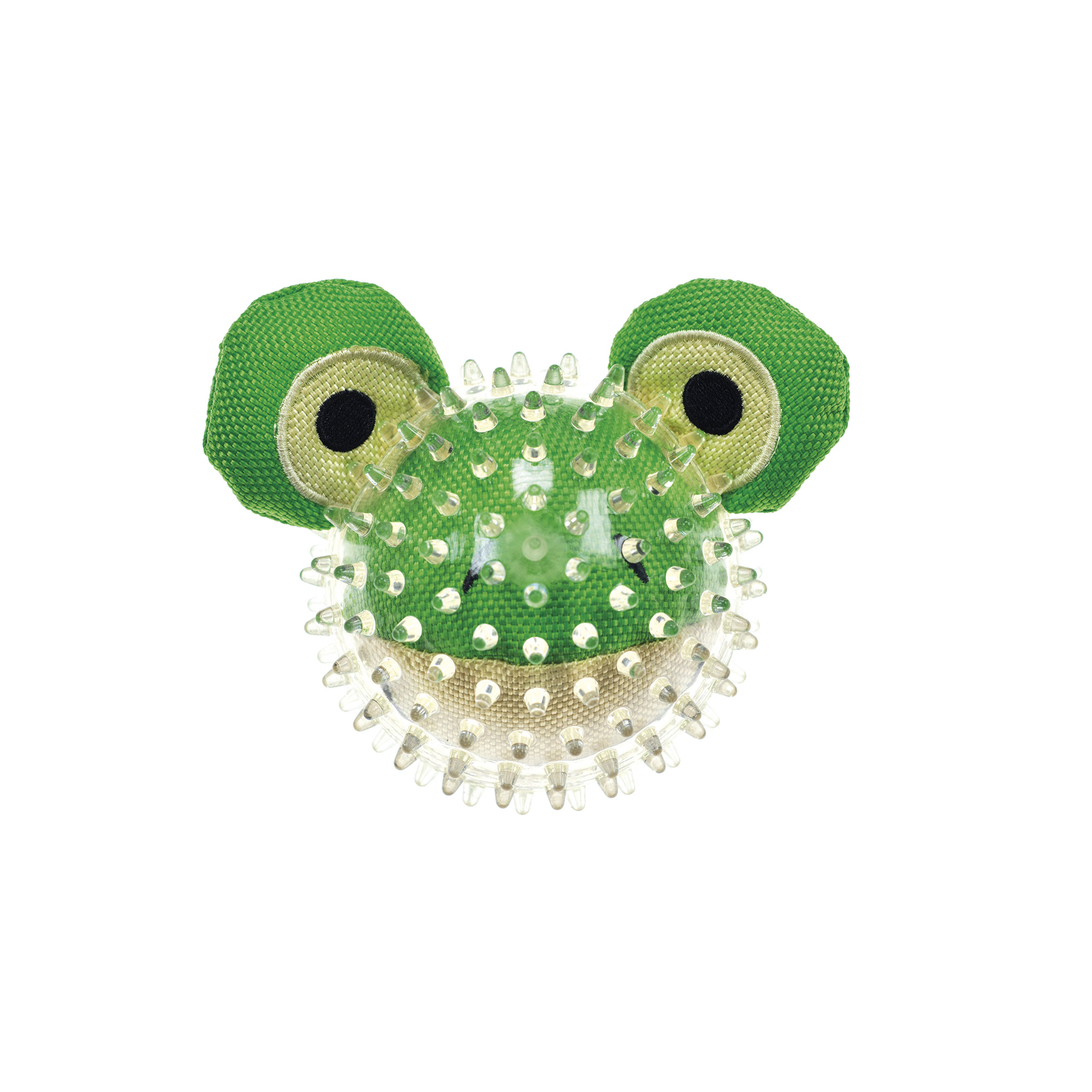 PLASTIC BALL WITH FABRIC FROG 2 IN 1 TOY-0