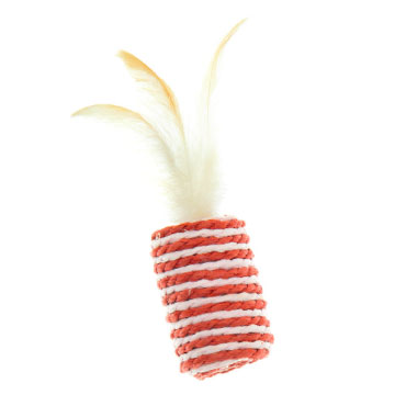 SISAL CYLINDER WITH FEATHERS-0