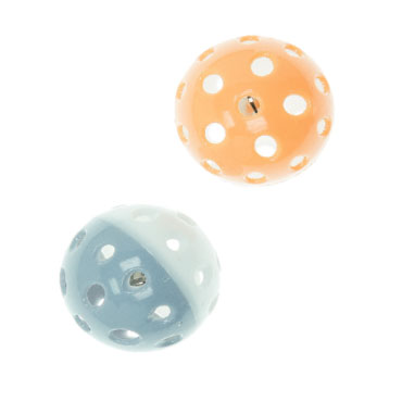 SET OF 2 PLASTIC BALLS WITH BELL-0